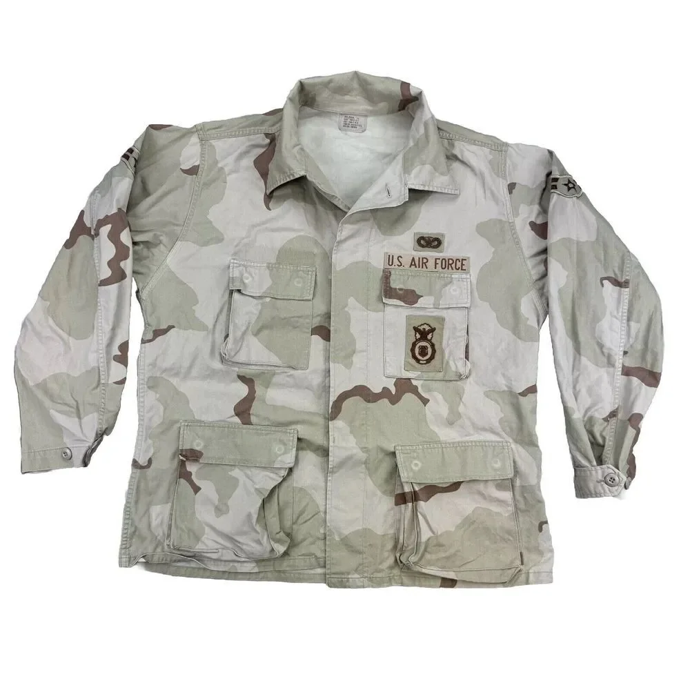 USAF Air Force 1995 Field‎ Jacket M65 Desert Camo Men Coat Large Regular VTG